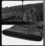 Night Lab Pleated Loose Fit Black Nylon Pants