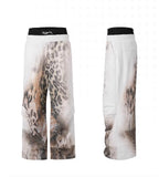Night Lab Leopard Print Double Waistband Sweatpants