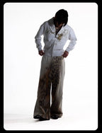 Night Lab Leopard Print Double Waistband Sweatpants