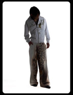 Night Lab Leopard Print Double Waistband Sweatpants