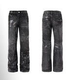 Night Lab All Over Sequined Distressed Jeans
