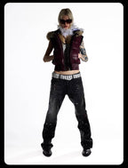 Night Lab All Over Sequined Distressed Jeans