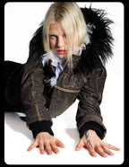 Night Lab Leopard Print Faux Fur Hood Jacket