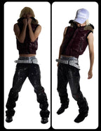 Night Lab Faux Fur Trim Hooded Down Vest