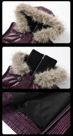 Night Lab Faux Fur Trim Hooded Down Vest