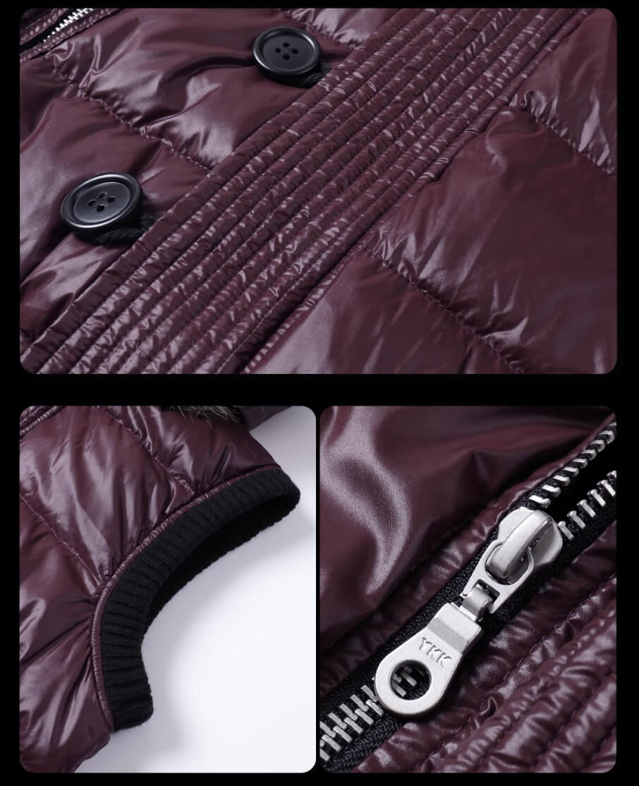 Night Lab Faux Fur Trim Hooded Down Vest