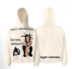 Night Lab Punk Girl Puff Print Hoodie