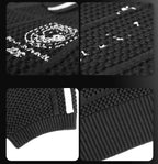Night Lab Skeleton Cage Open Knit Polo