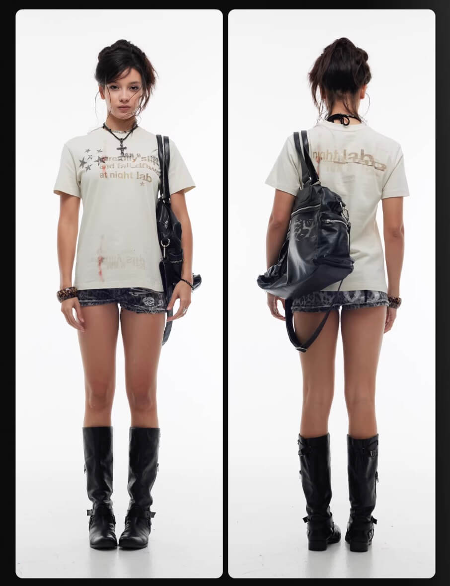 Night Lab Distorted Star Graphic Tee