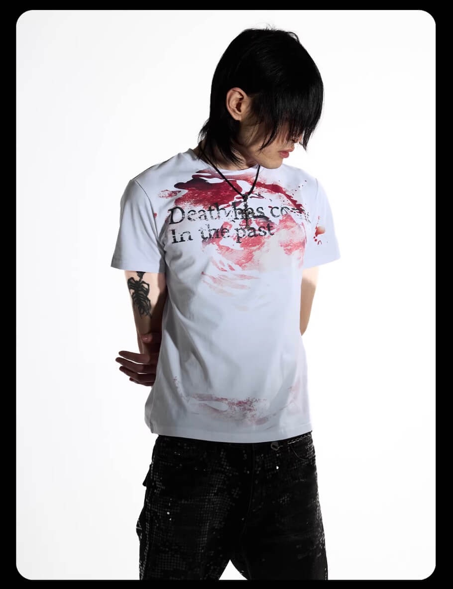 Night Lab Distorted Bloodstain Graphic Tee