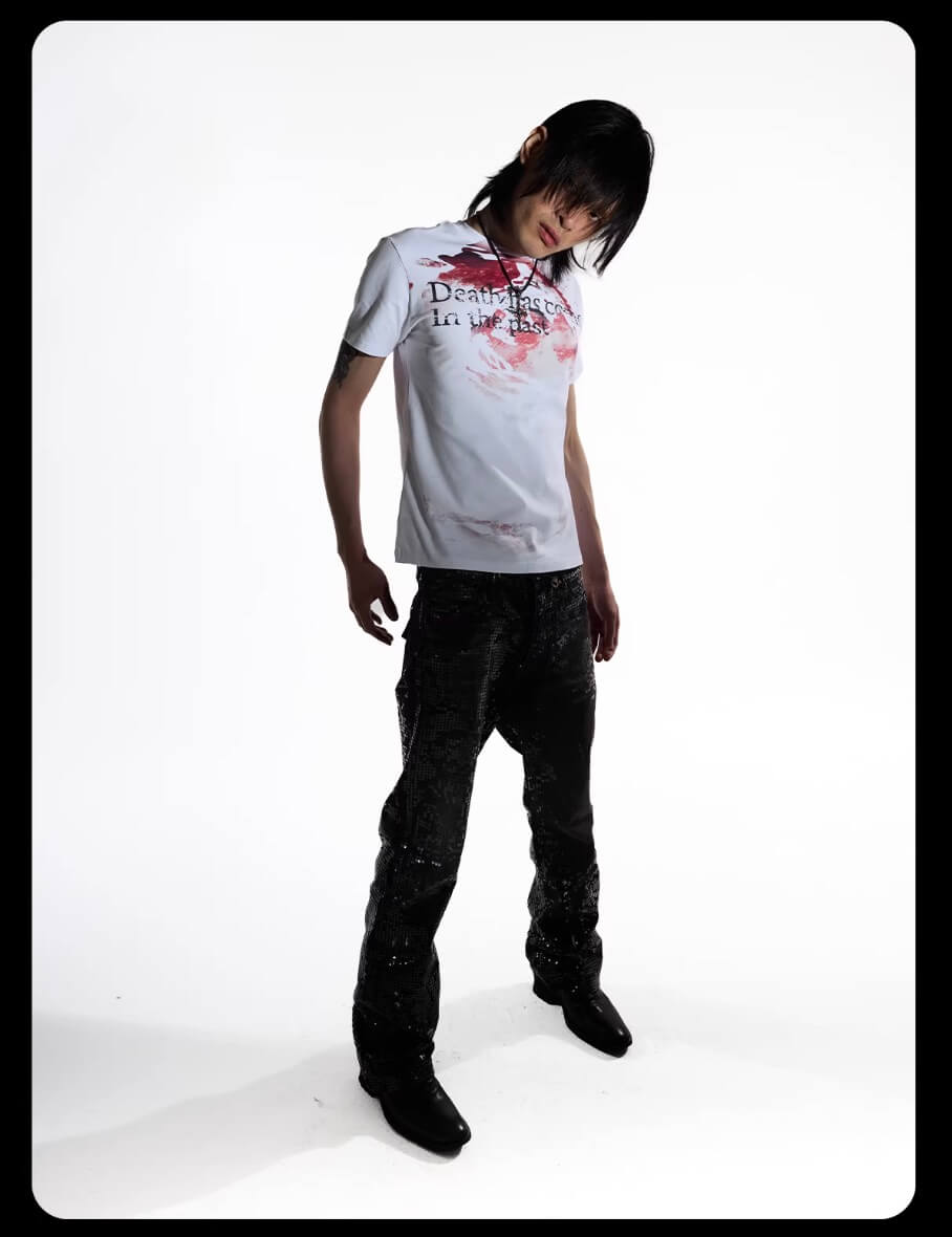 Night Lab Distorted Bloodstain Graphic Tee