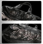 Night Lab Leopard Print Distressed PU Leather Bag
