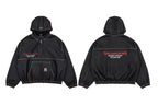 EVETS Embroidered Hooded Denim Jacket
