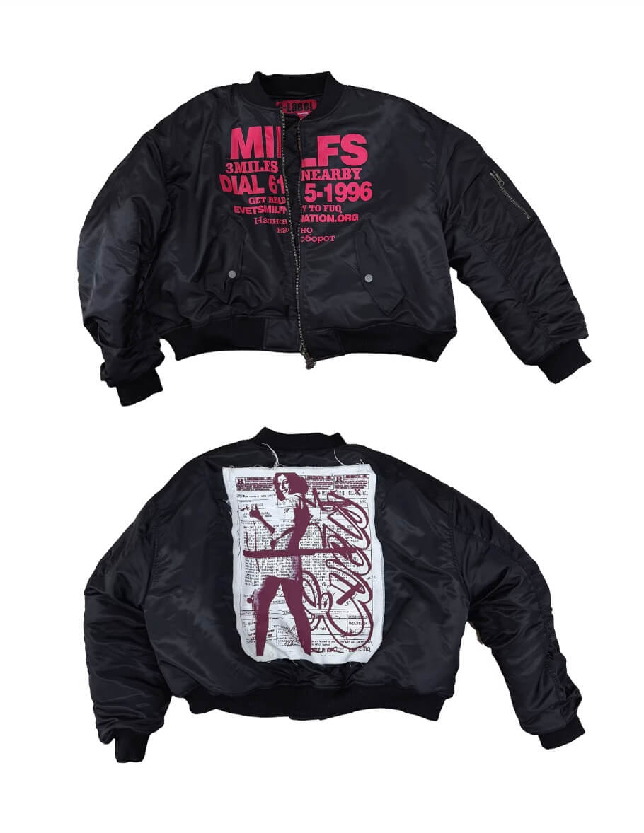 EVETS Black MA-1 Bomber Jacket