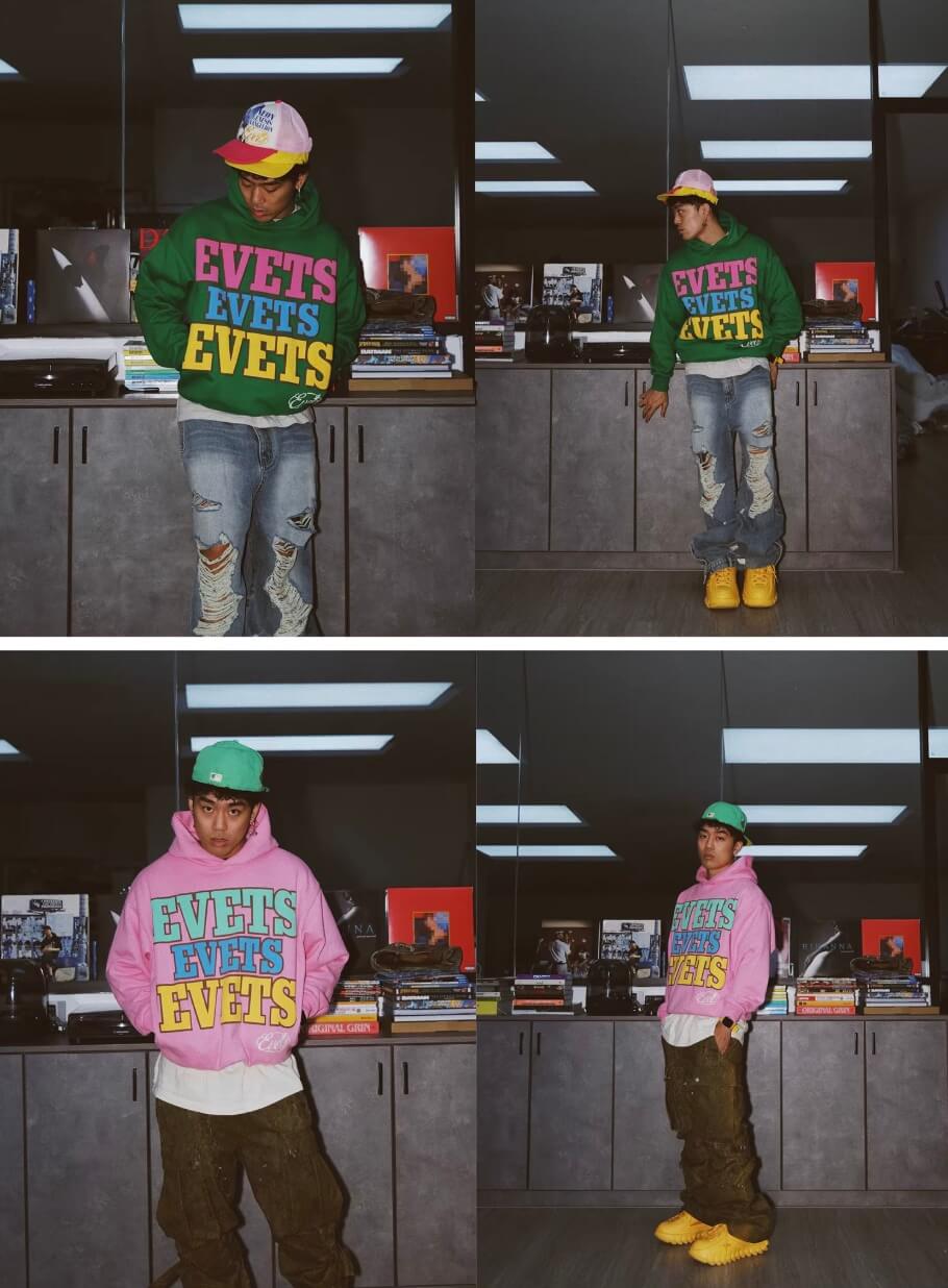 EVETS Foam Logo Graphic Hoodie