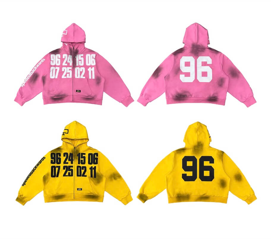 EVETS Old Dirty Graphic Zip Up Hoodie