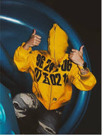 EVETS Old Dirty Graphic Zip Up Hoodie