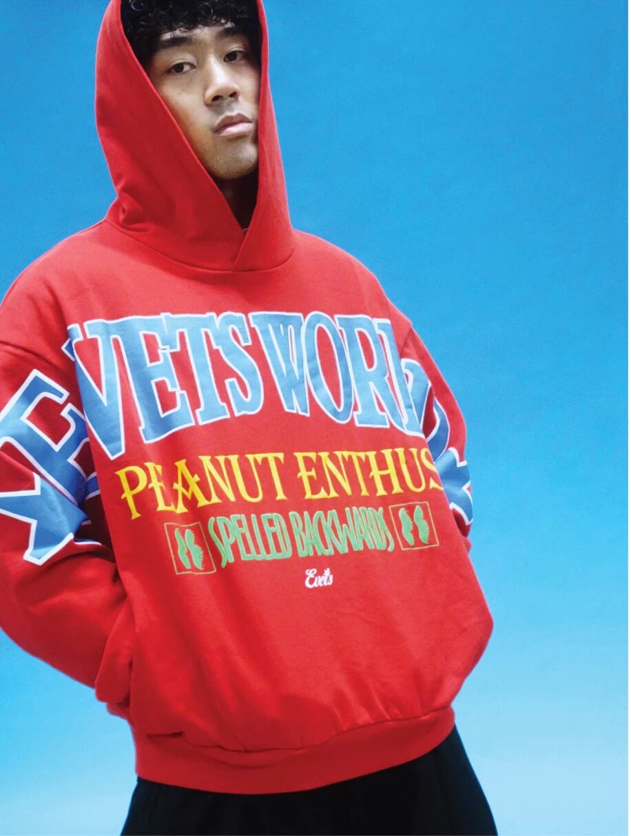 EVETS PEANUT ENTHUS Foam Print Hoodie