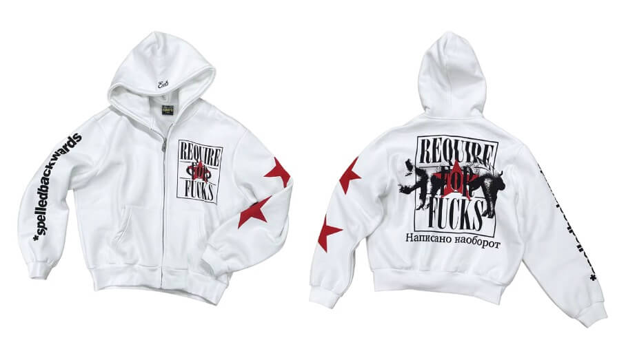 EVETS No Rules Star Graphic Zip Up Hoodie