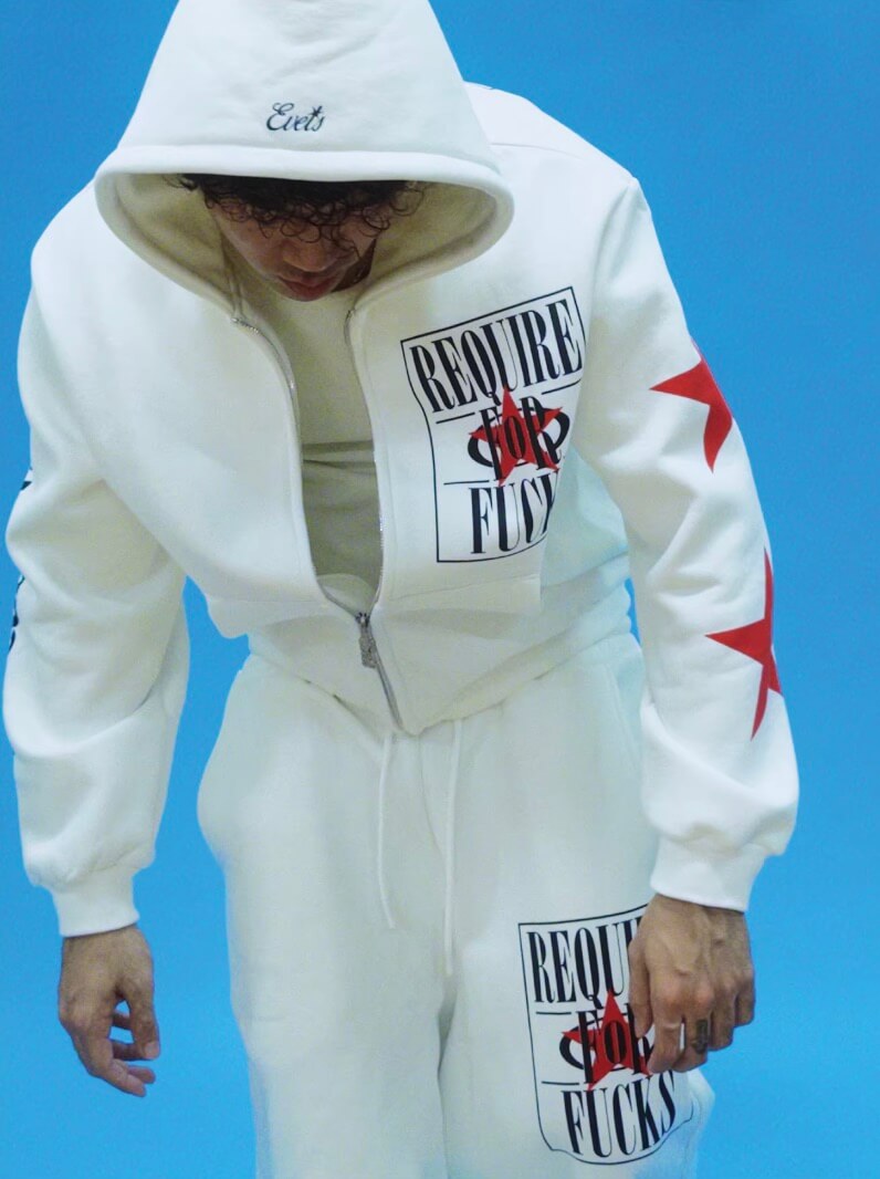 EVETS No Rules Star Graphic Zip Up Hoodie