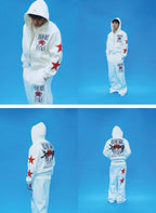 EVETS No Rules Star Graphic Zip Up Hoodie