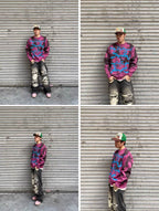 EVETS Purple Art Knit Sweater