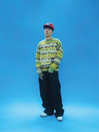 EVETS Gradient Stripe Fuzzy Knit Sweater