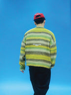 EVETS Gradient Stripe Fuzzy Knit Sweater