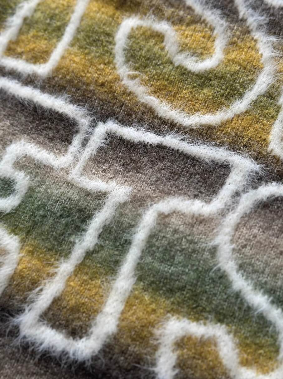 EVETS Gradient Stripe Fuzzy Knit Sweater