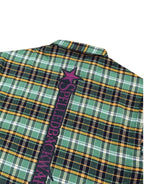 EVETS Plaid Color Block Graphic Long Sleeve Shirt