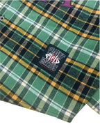 EVETS Plaid Color Block Graphic Long Sleeve Shirt
