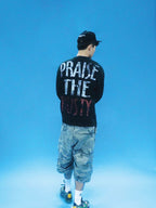 EVETS Vintage Rock Music Graphic Long Sleeve Tee