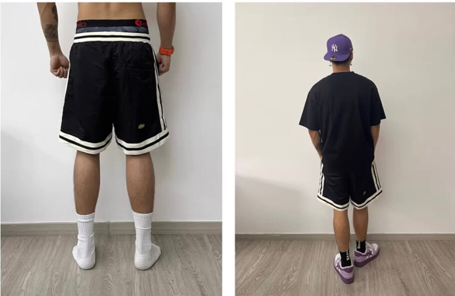 EVETS Color Block Logo Basketball Shorts