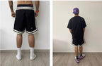 EVETS Color Block Logo Basketball Shorts