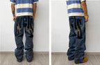 EVETS Dirty Wash Print Jeans