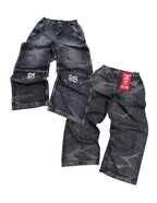 EVETS x LABT Heavy Lightning Whisker Washed Baggy Jeans