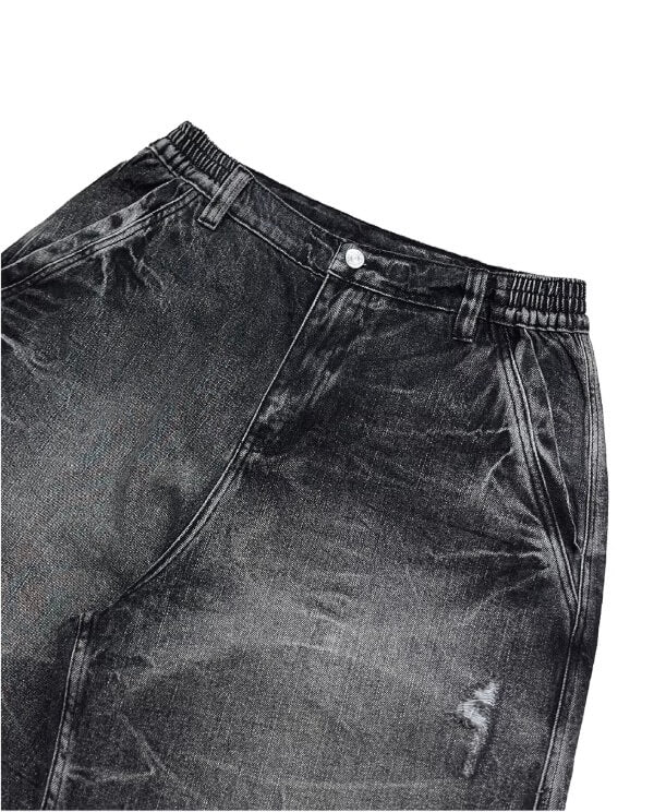 EVETS x LABT Heavy Lightning Whisker Washed Baggy Jeans