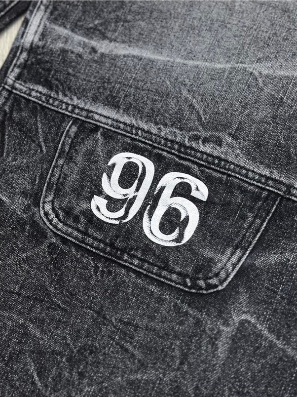 EVETS x LABT Heavy Lightning Whisker Washed Baggy Jeans