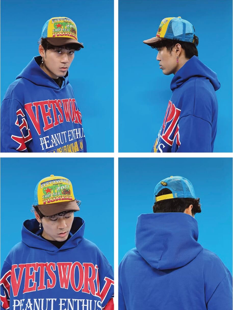 EVETS World Patchwork Multicolor Trucker Hat