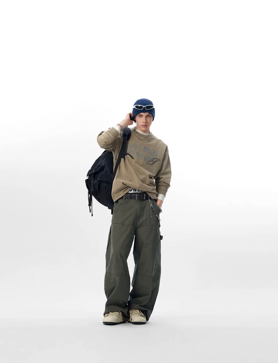 JHYQ 3D Layered Baggy Work Pants