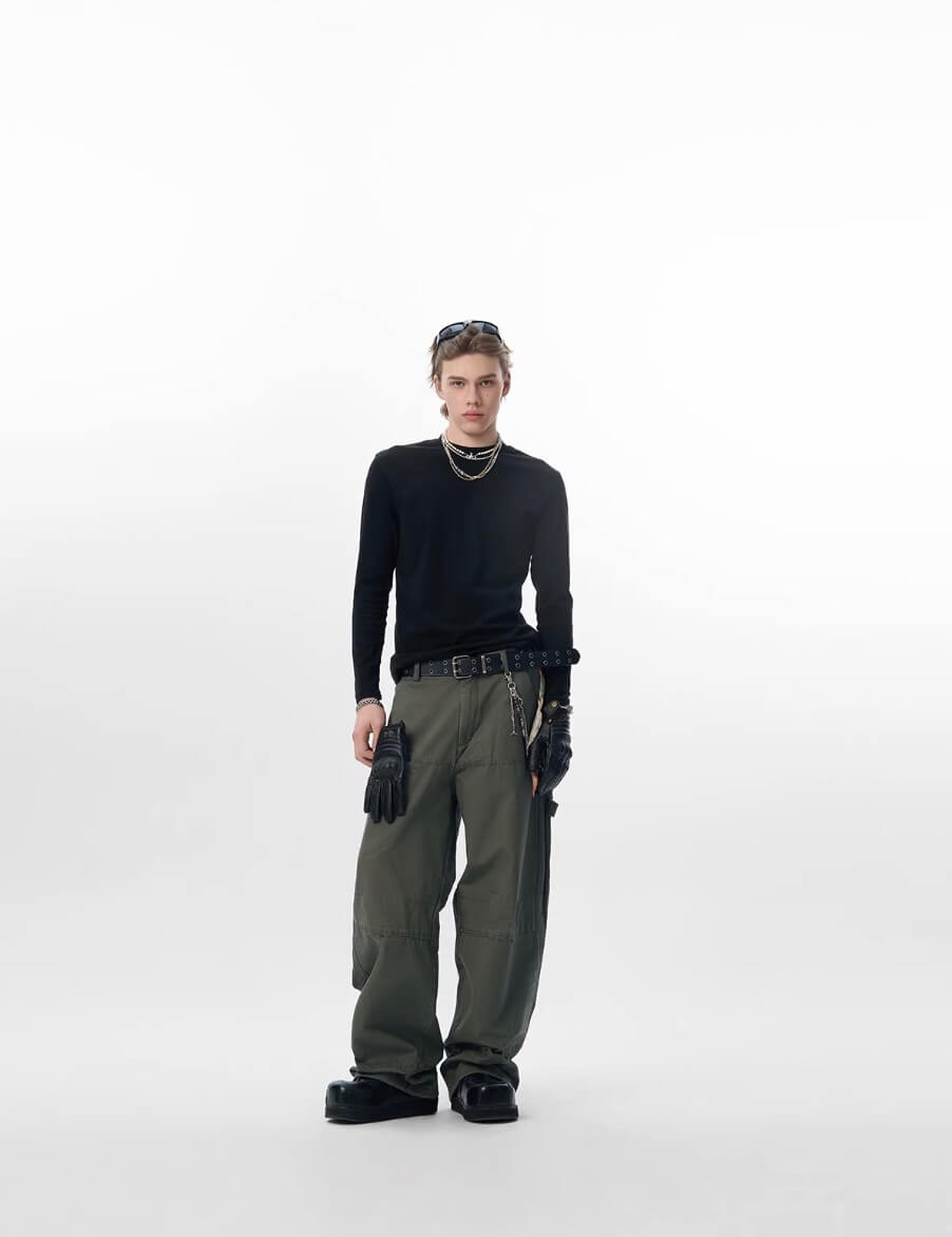 JHYQ 3D Layered Baggy Work Pants