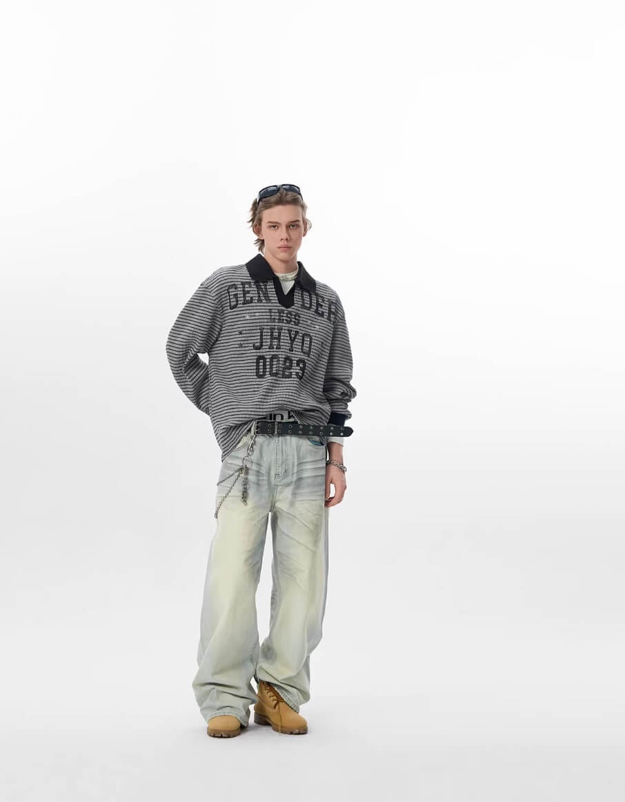 JHYQ Heavy Washed Vintage Jeans