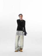 JHYQ Heavy Washed Vintage Jeans