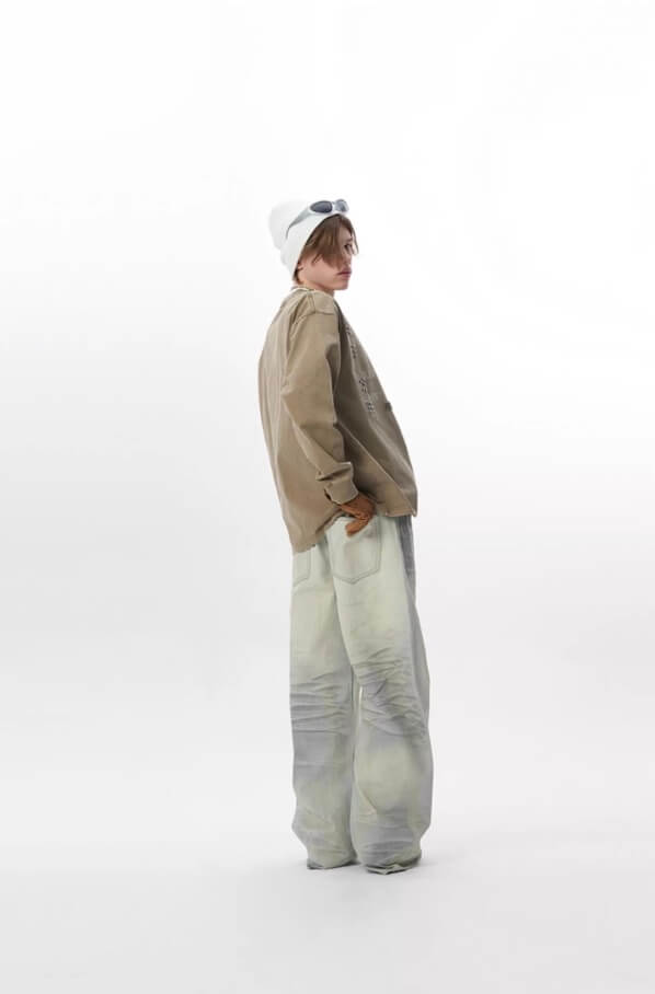 JHYQ Heavy Washed Vintage Jeans