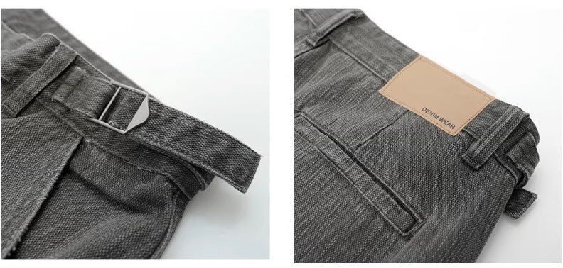 JHYQ Distressed Bamboo Cotton Cargo Work Pants