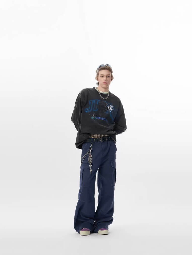 JHYQ Distressed Bamboo Cotton Cargo Work Pants