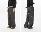 JHYQ Distressed Bamboo Cotton Cargo Work Pants