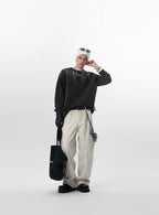 JHYQ Distressed Multi Pocket Baggy Cargo Pants