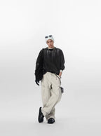 JHYQ Distressed Multi Pocket Baggy Cargo Pants