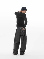 JHYQ Distressed Multi Pocket Baggy Cargo Pants